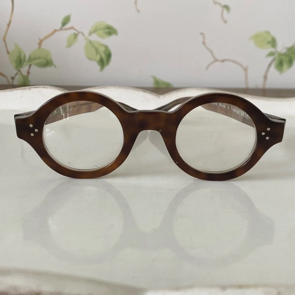 Vue dc Ron Brown Tortoise Reader Eyeglasses 43 26 325 Handmade in France